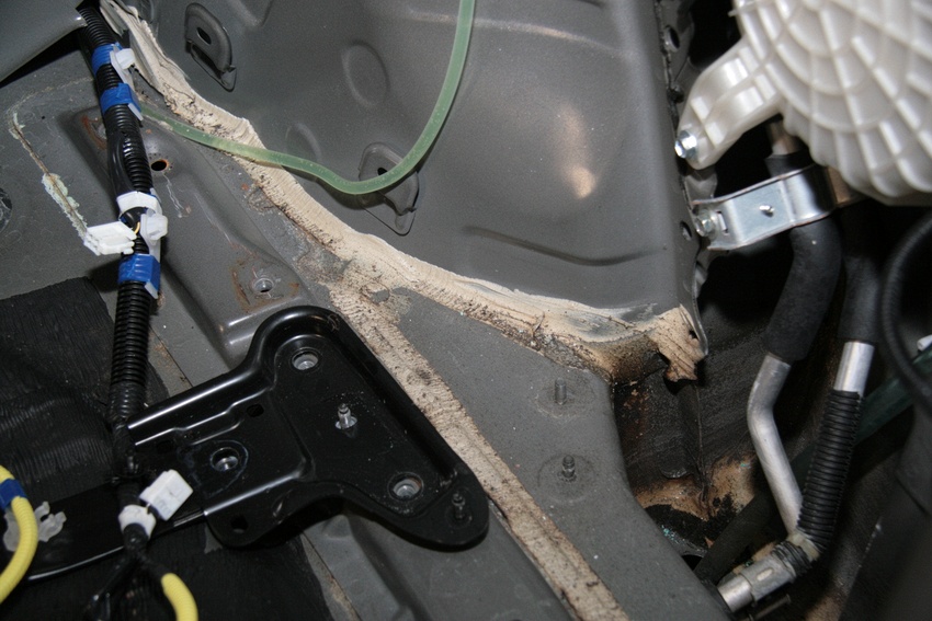 Where the car was collecting - note dirt