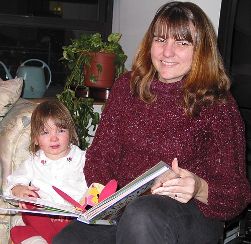 Shana reads to Jay