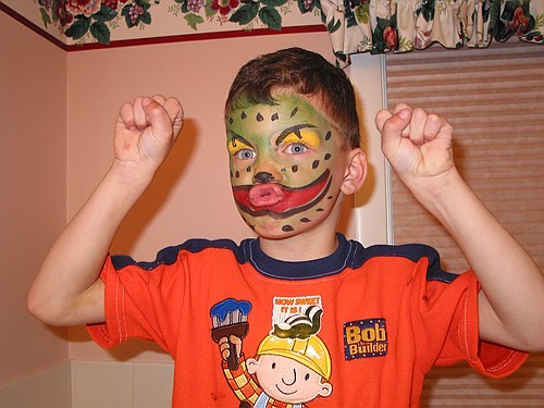 Jennifer shows off some face painting - Part 1