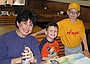 Grabbing pizza after a game with Grandma