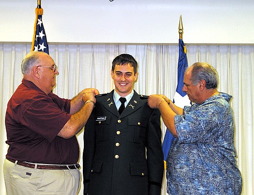 Stephen gets commissioned in the Army