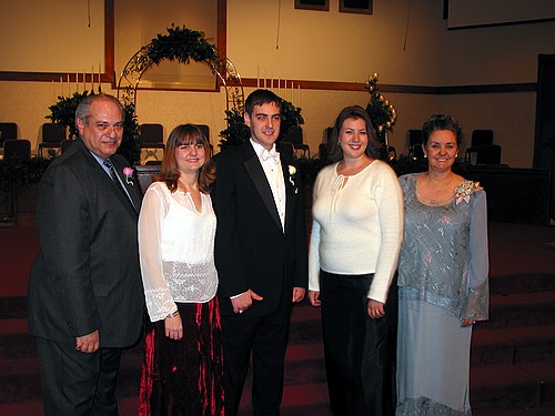 The groom and his family