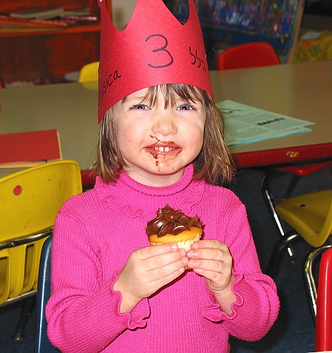Jay at her birthday party at school