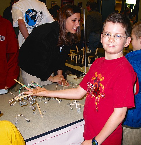 Joe poses at <a href="http://www.bcsc.org/">Buehler Challenger & Science Center</a> with some experiment