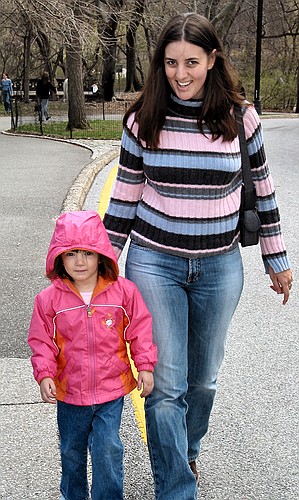 Aunt Kim walks through Central Park with Jay