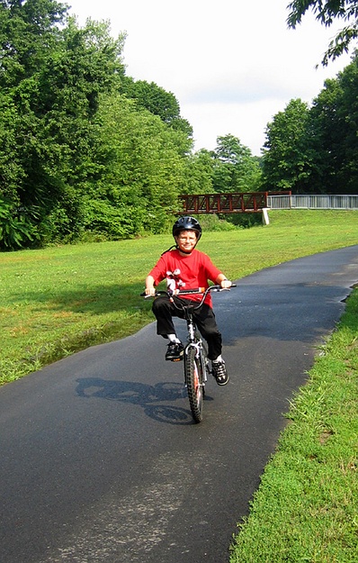 Joe shows off his new found riding skills