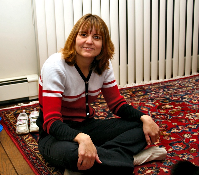 Shana relaxes on the floor