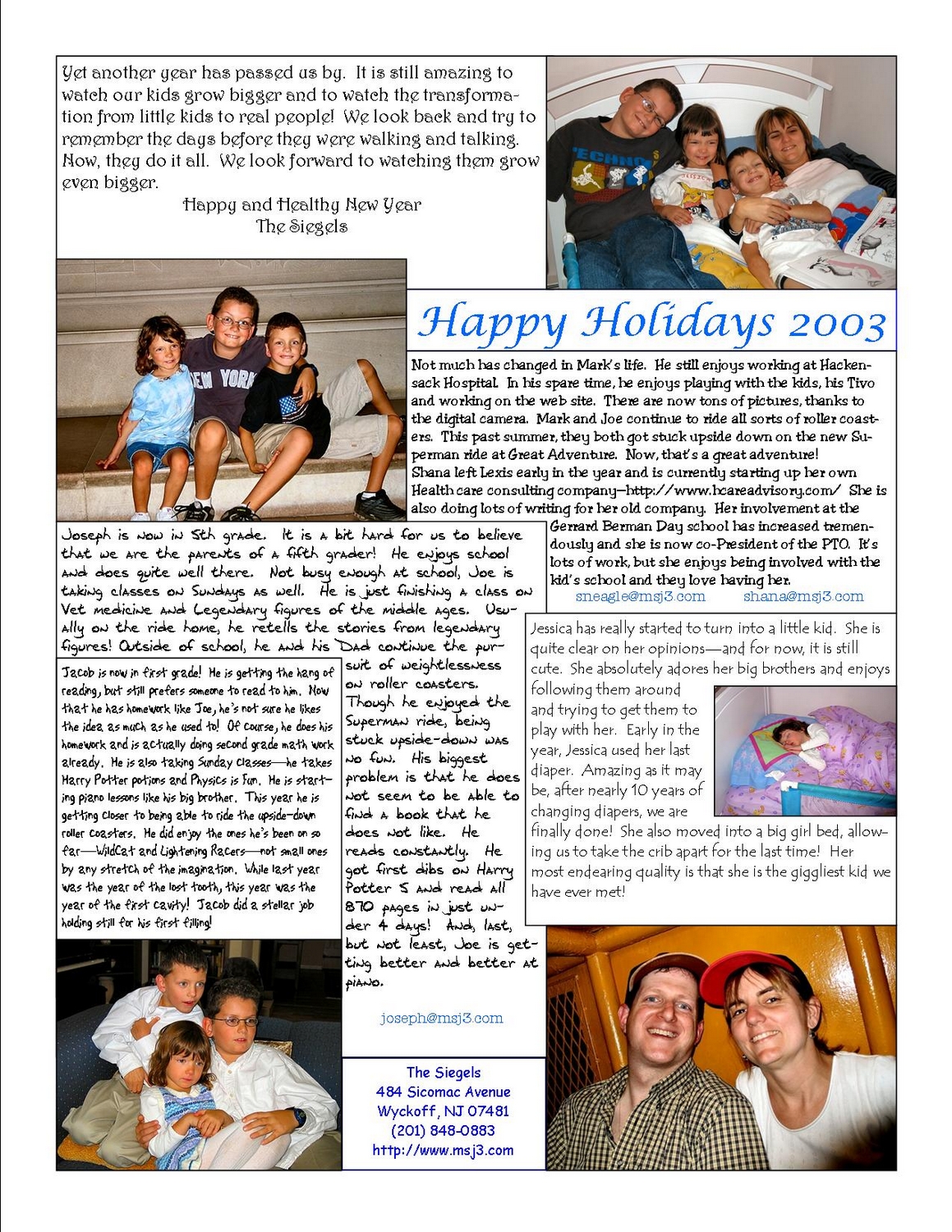 Holiday Card 2003